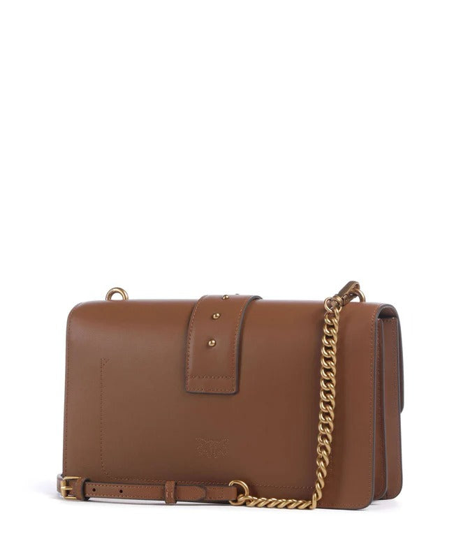 PINKO BORSA LOVE ONE CLASSIC-Marrone/Antique Gold