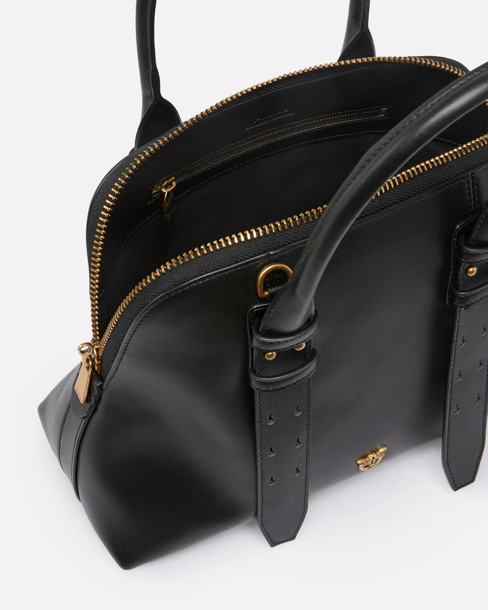 PINKO Borsa BOWLING ESCAPE MEDIUM-Nero/Antique Gold