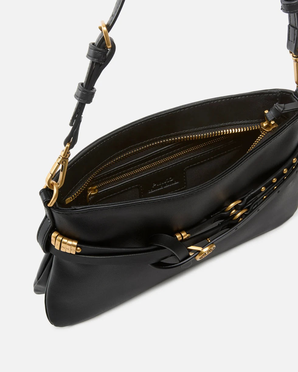 PINKO Borsa BELT BAG MINI-Nero/Antique Gold