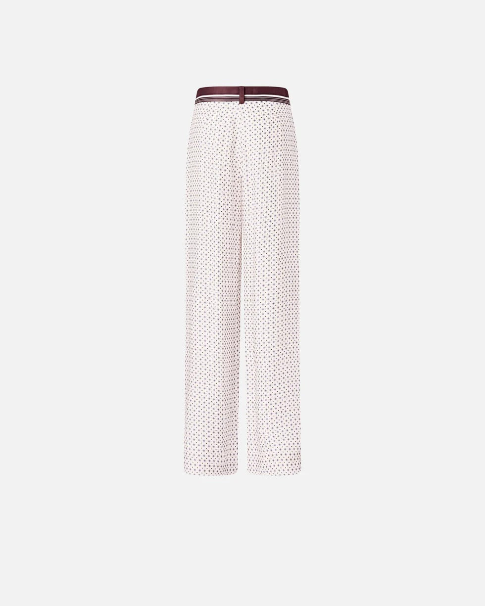 PINKO Pantalone RUTH-Multicolor Bianco/Bordeaux/Azzurro
