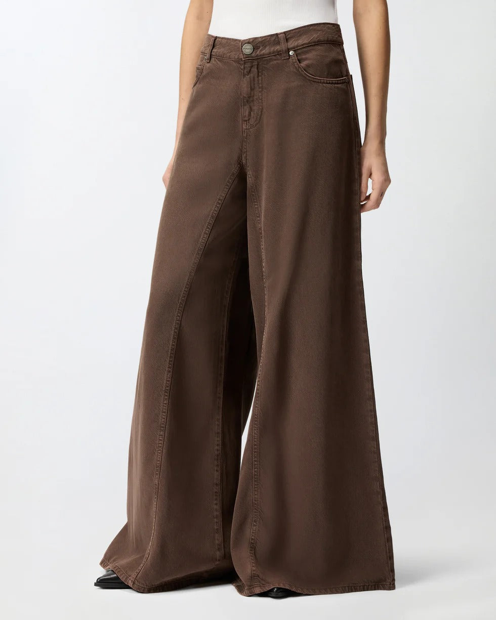 PINKO JEANS WINOMA WIDE LEG-Marrone