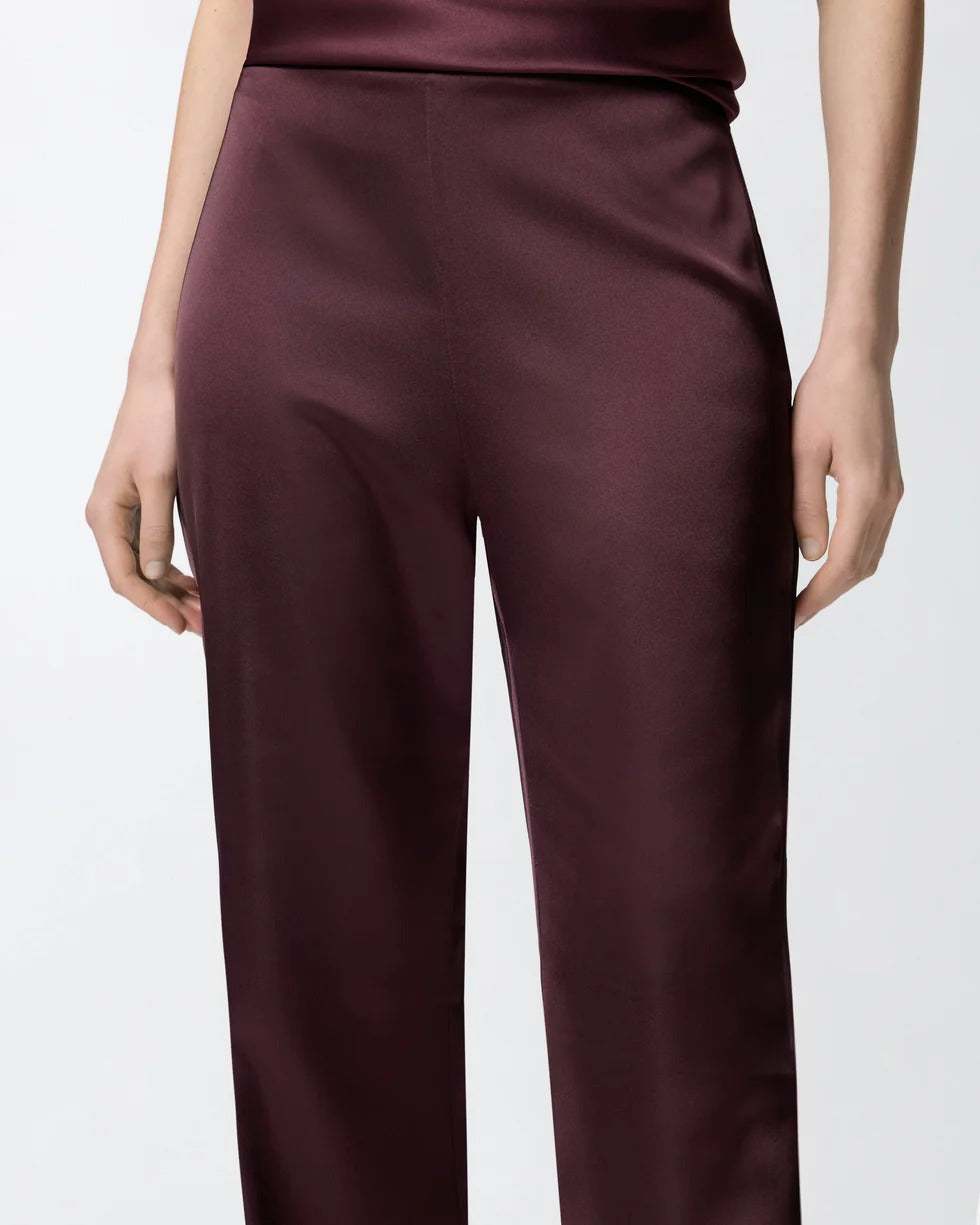 PINKO Pantalone Pinolo Satin-Bordeaux