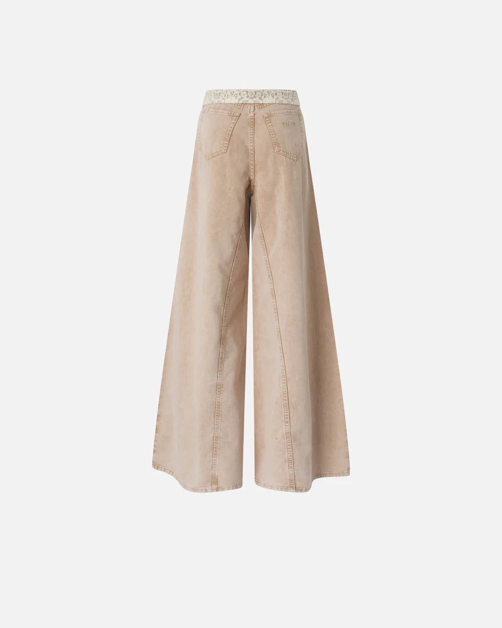 PINKO JEANS WINONA WID LEG-Beige