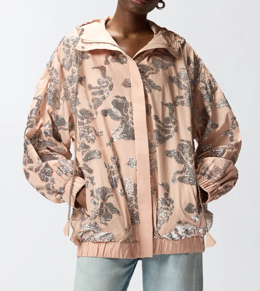 PINKO Bomber MARACUJA-Beige/Argento