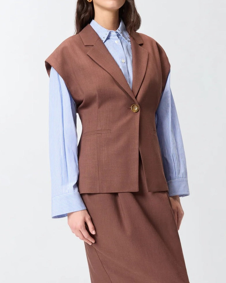 PINKO GIACCA FLOELLA-Marrone