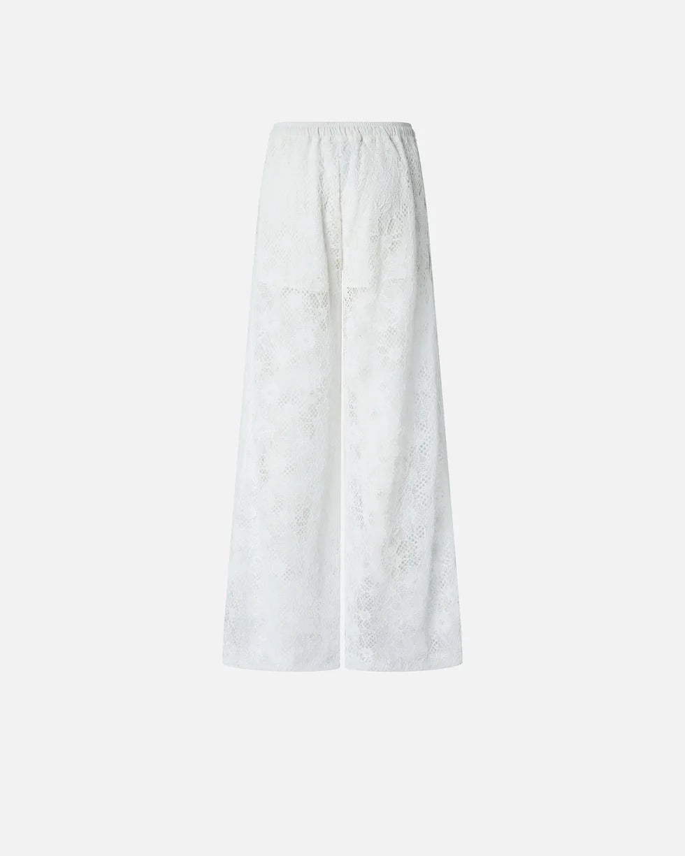 PINKO Pantalone LAURIE Pizzo-Bianco