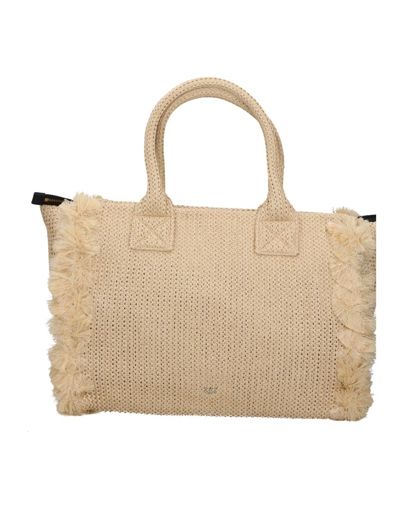 PINKO Borsa SHOPPER BEACH RAFFIA-Beige