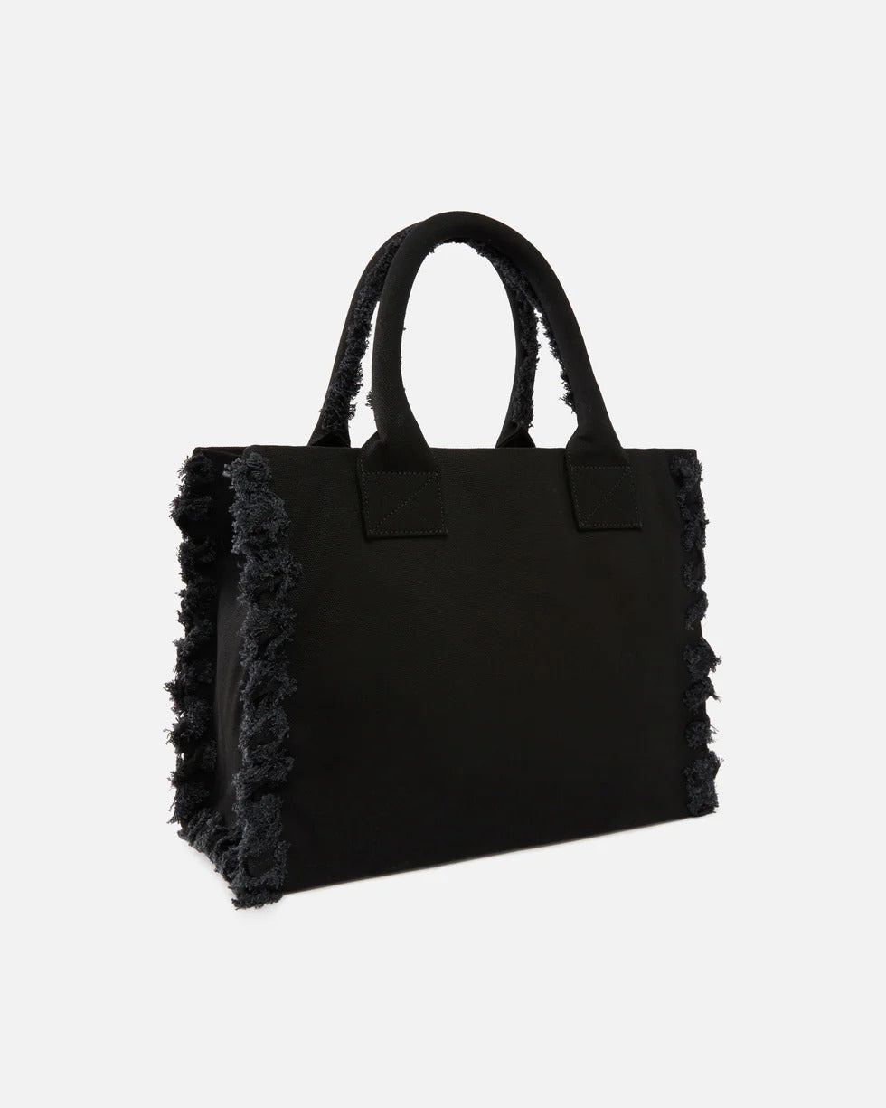 PINKO Borsa SHOPPER BEACH CANVAS-Nero