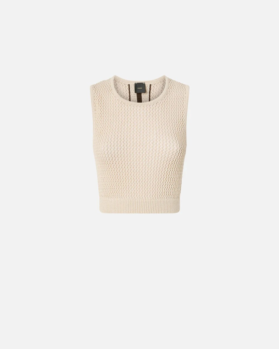 PINKO TOP RETE MORUS-Grigio Ostrica