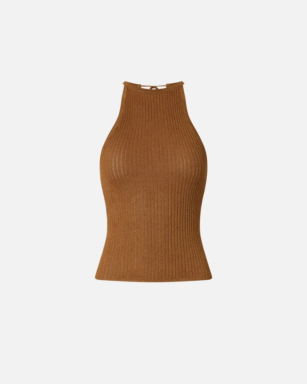 PINKO TOP LINUM SHINY-Bronzo