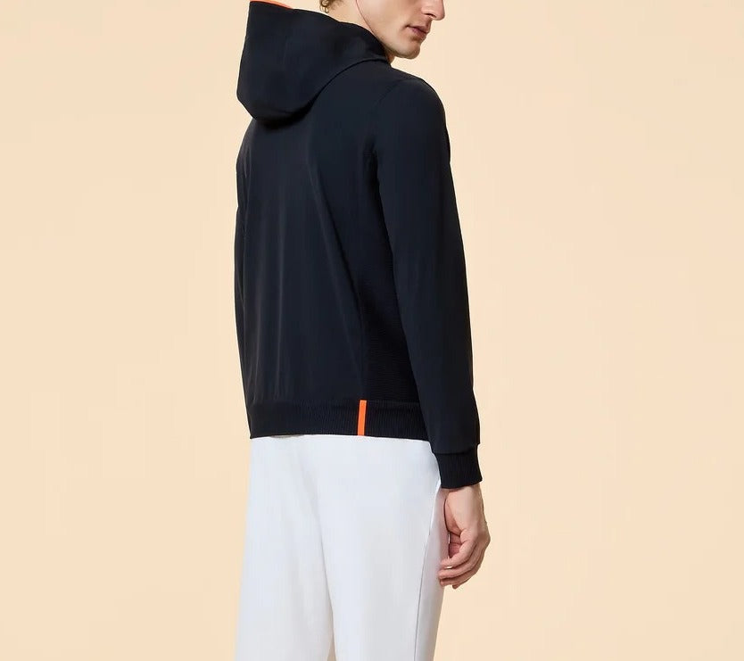 RRD Felpa Uomo Surflex Soft Touch Cappuccio-Blue Black