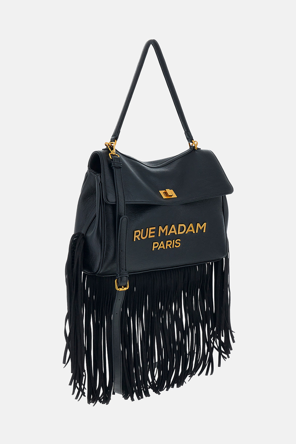 RUE MADAM Borsa LES JOURS XL FRINGES-Black