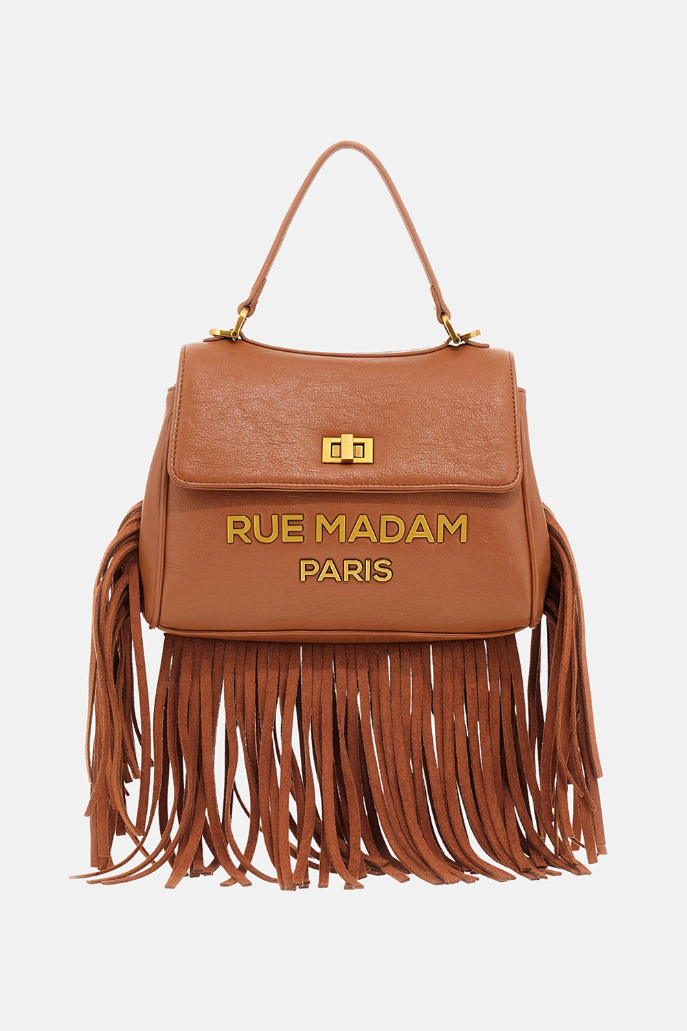 RUE MADAM Borsa LES JOURS XS FRINGES-Cognac