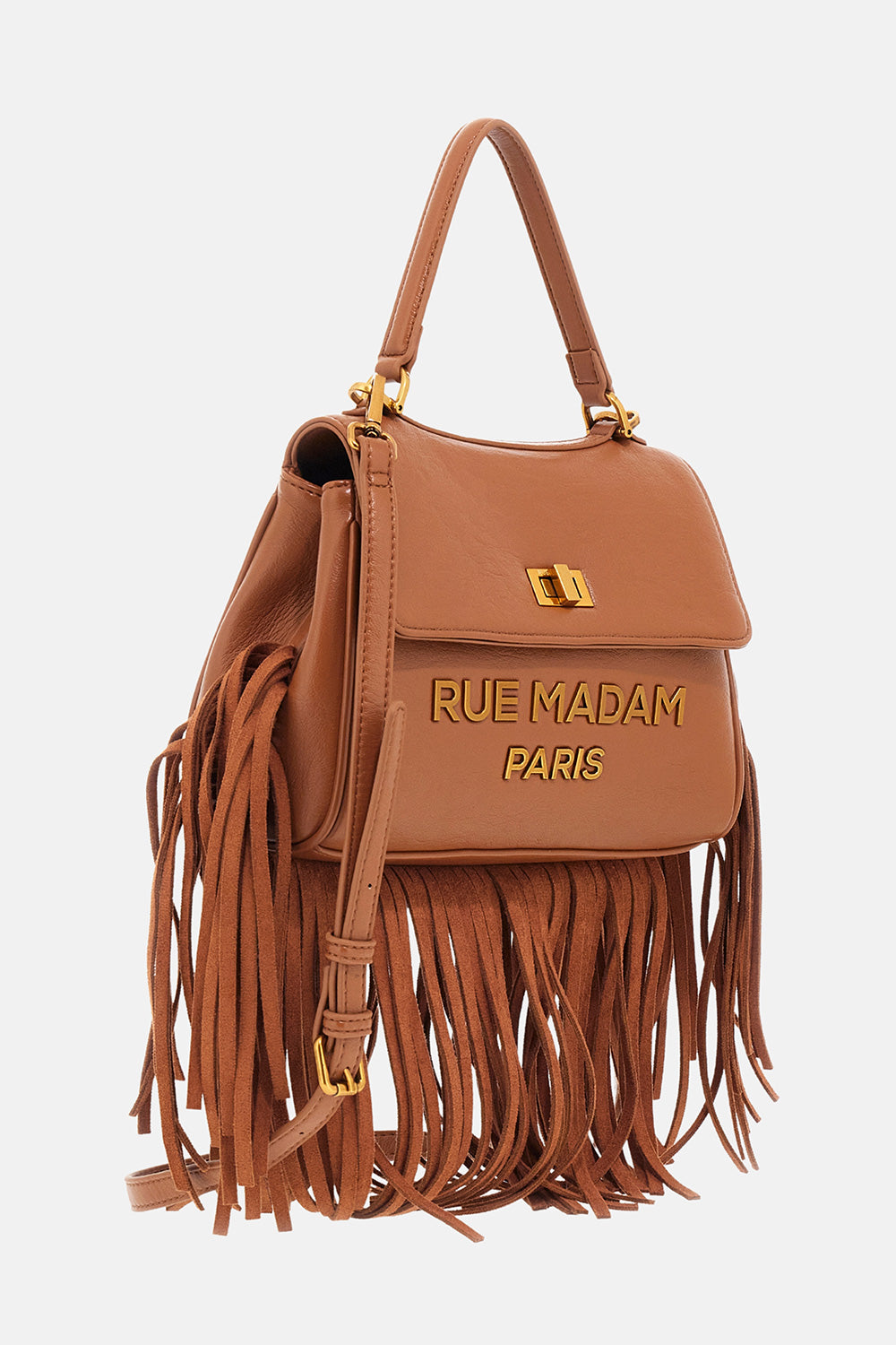 RUE MADAM Borsa LES JOURS XS FRINGES-Cognac