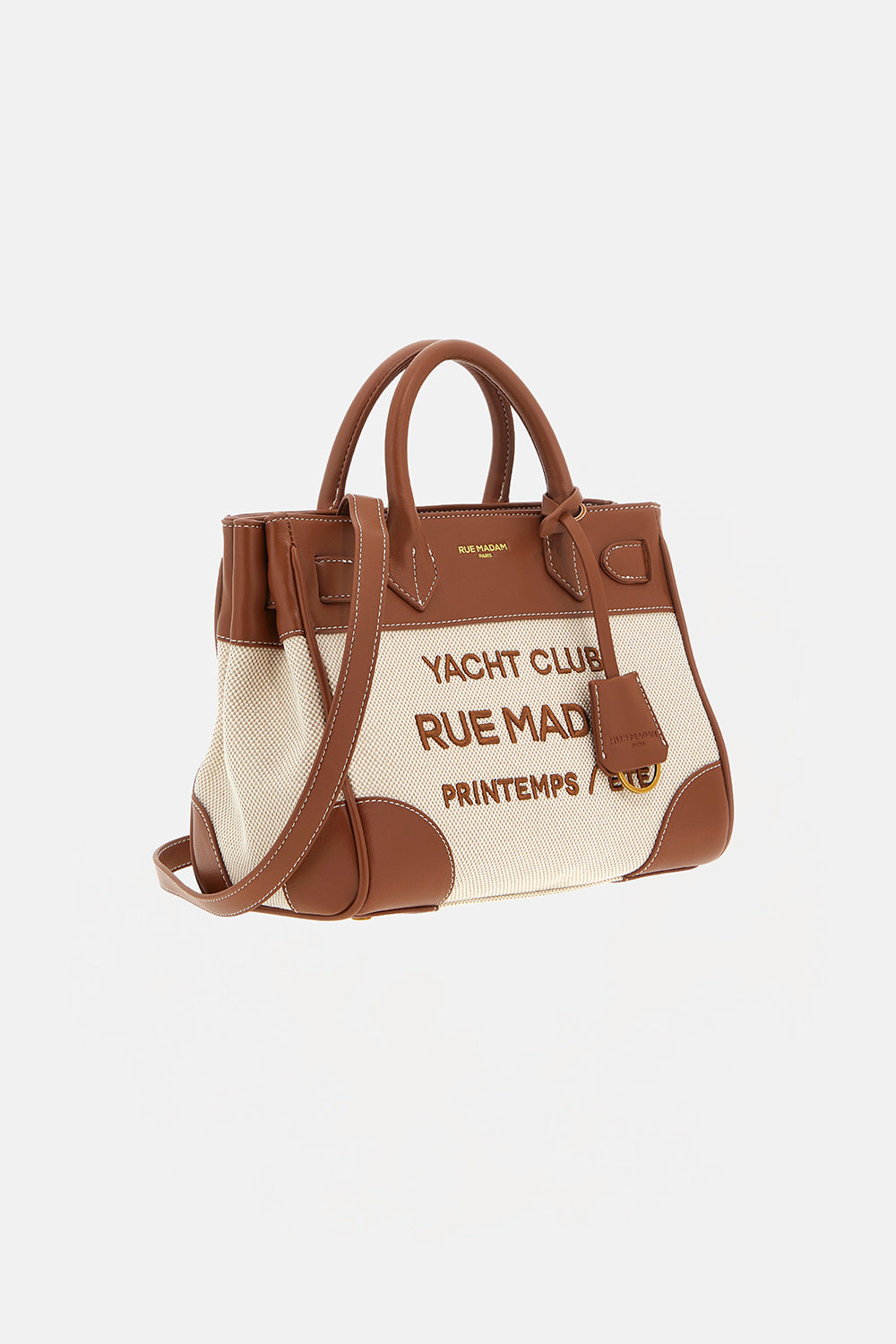 RUE MADAM Borsa RIVIERA MINI TOTE-Canvas Brown