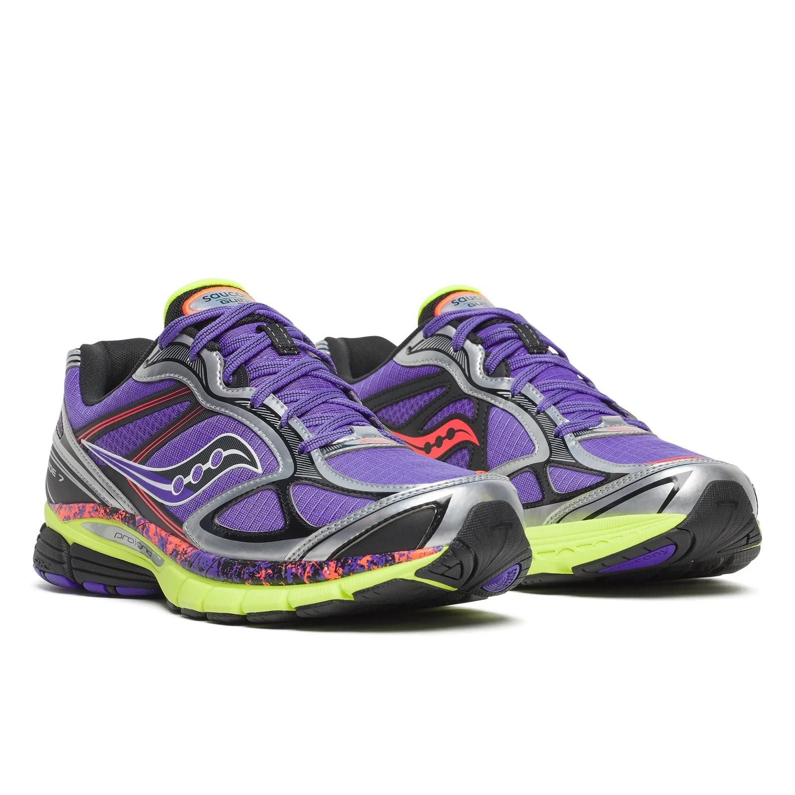 SAUCONY Sneaker Uomo PROGRID GUIDE 7 Hi Octane-Purple Citron