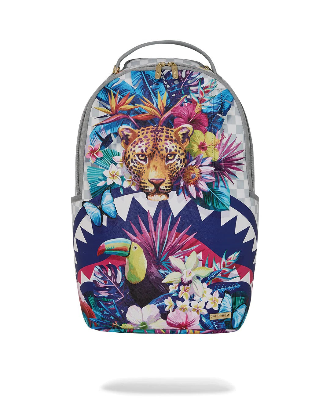 SPRAYGROUND Zaino Cream Flowering Jungle Shark-Grigio Multicolor