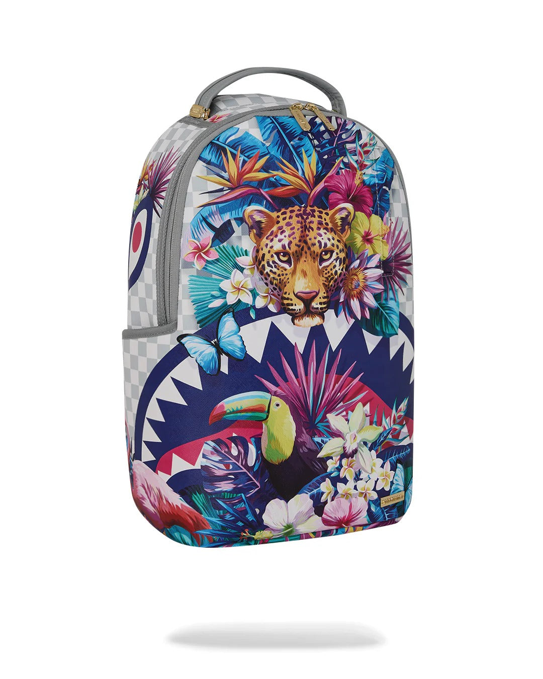 SPRAYGROUND Zaino Cream Flowering Jungle Shark-Grigio Multicolor