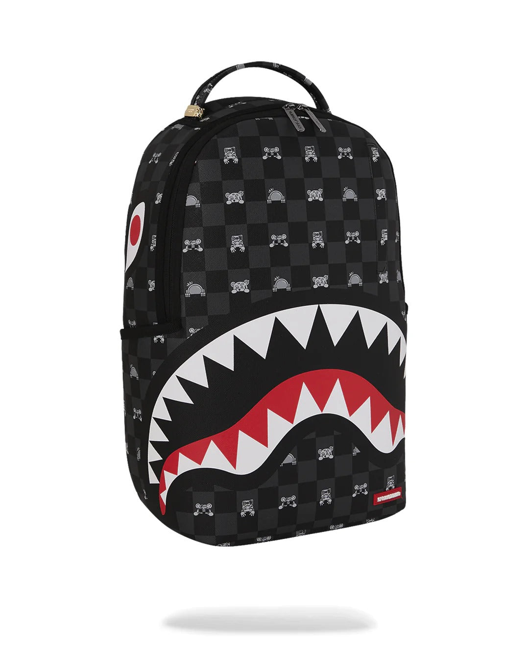 SPRAYGROUND Zaino PEEKING CHARACTER CHECK-Nero Grigio