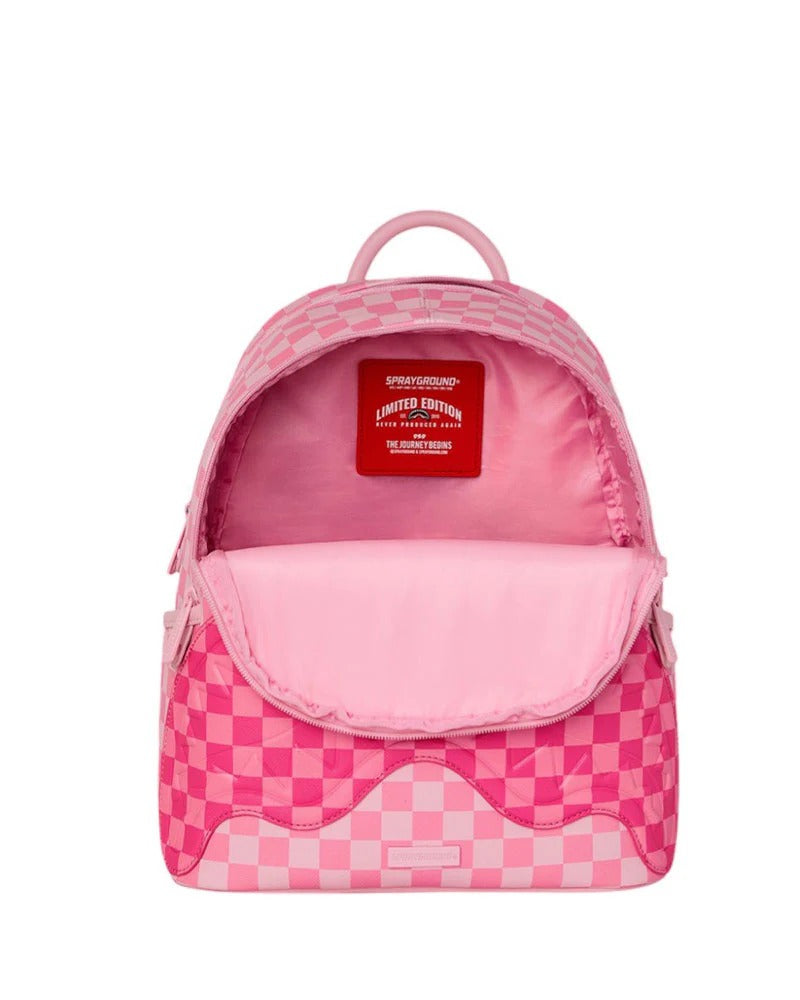 SPRAYGROUND Zainetto Pink Sharks in Paris Patch-Rosa