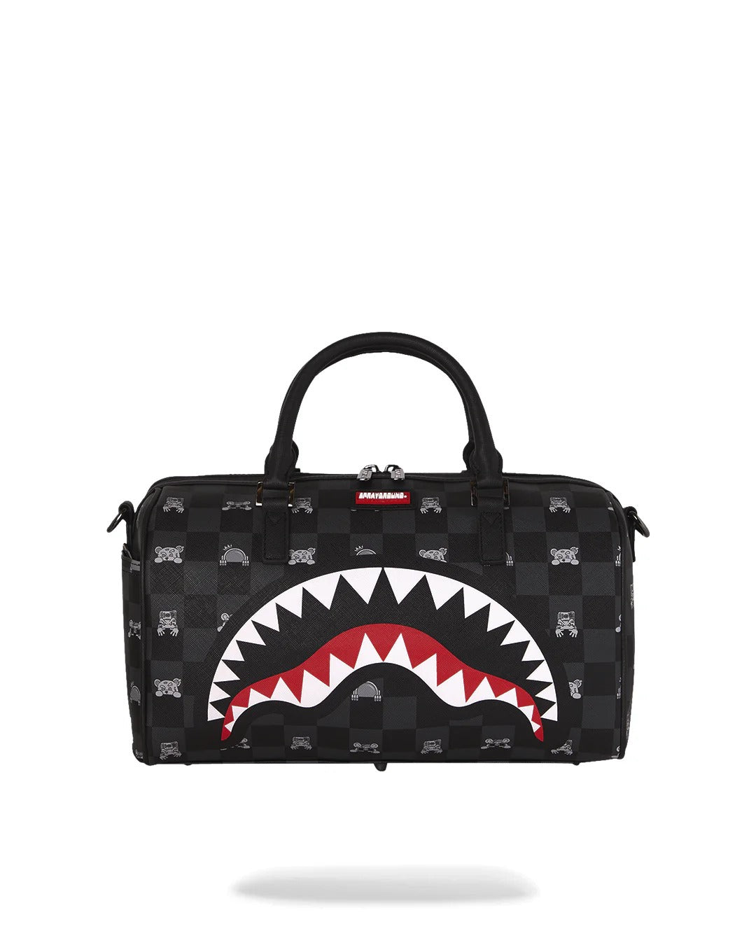 SPRAYGROUND Borsone PEEKING CHARACTER CHECK MINI-Nero Grigio