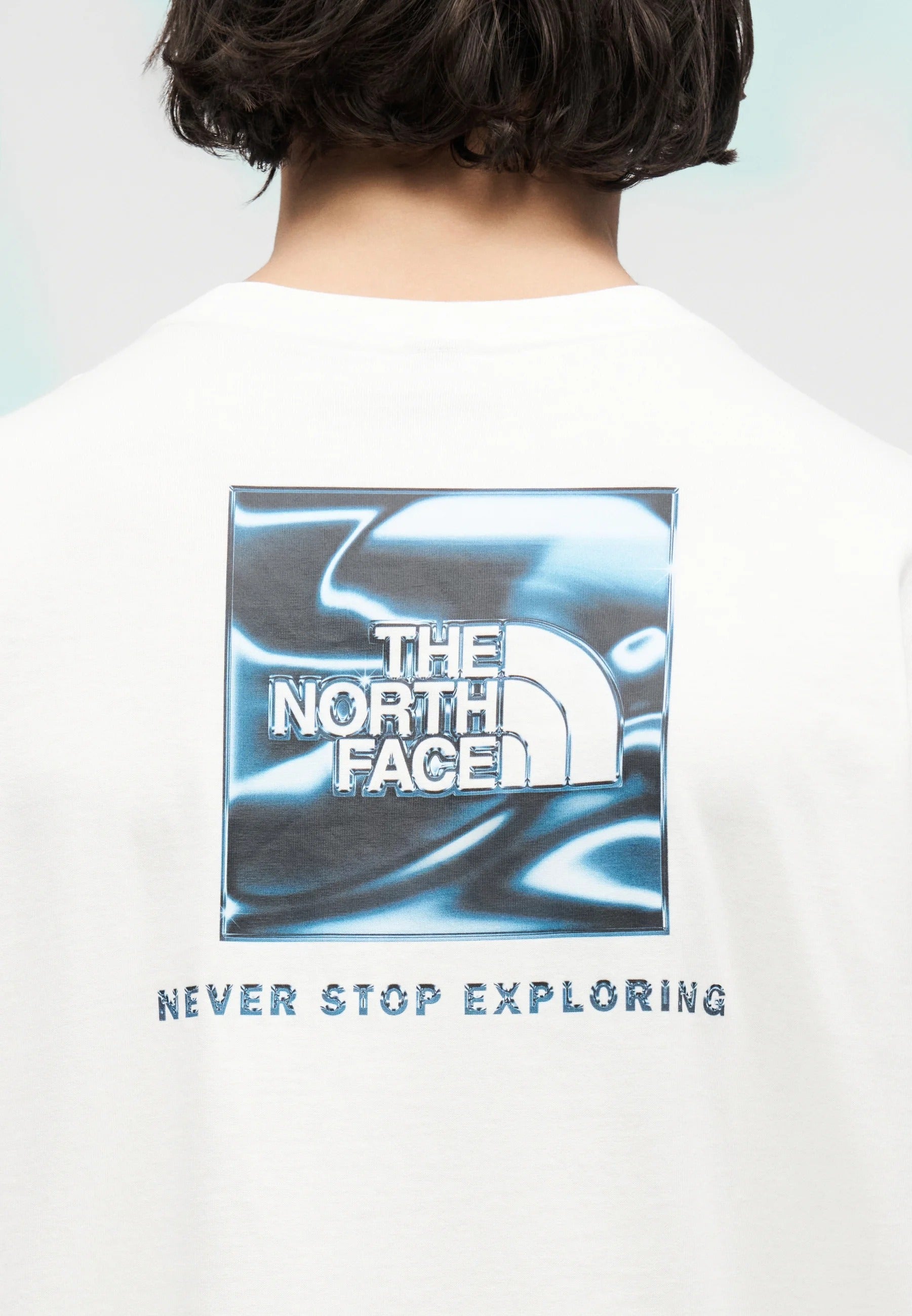 THE NORTH FACE T-Shirt Uomo LIQUID NSE BOX GRAPHIC OVERSIZED-Tnf White
