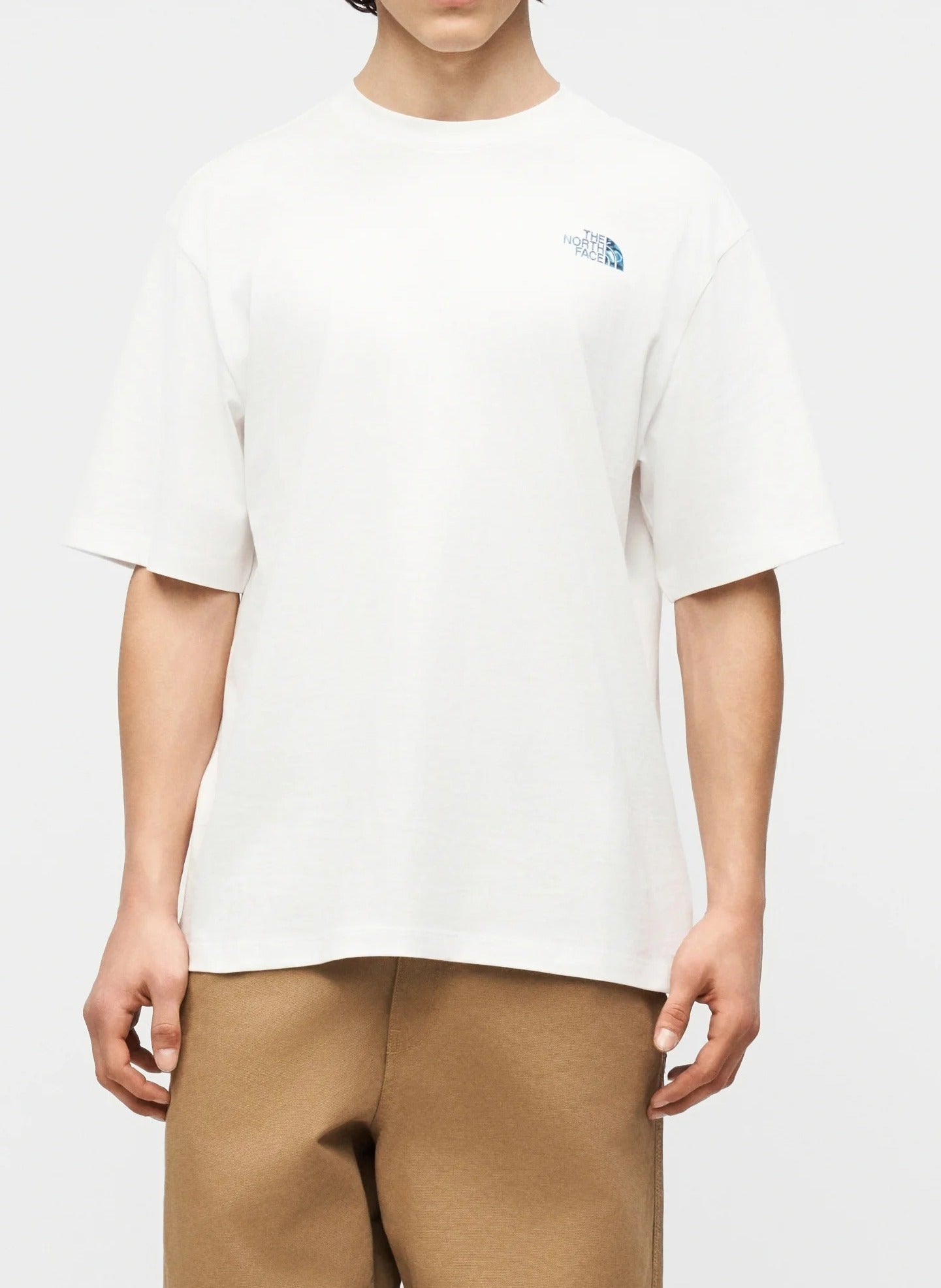 THE NORTH FACE T-Shirt Uomo LIQUID NSE BOX GRAPHIC OVERSIZED-Tnf White
