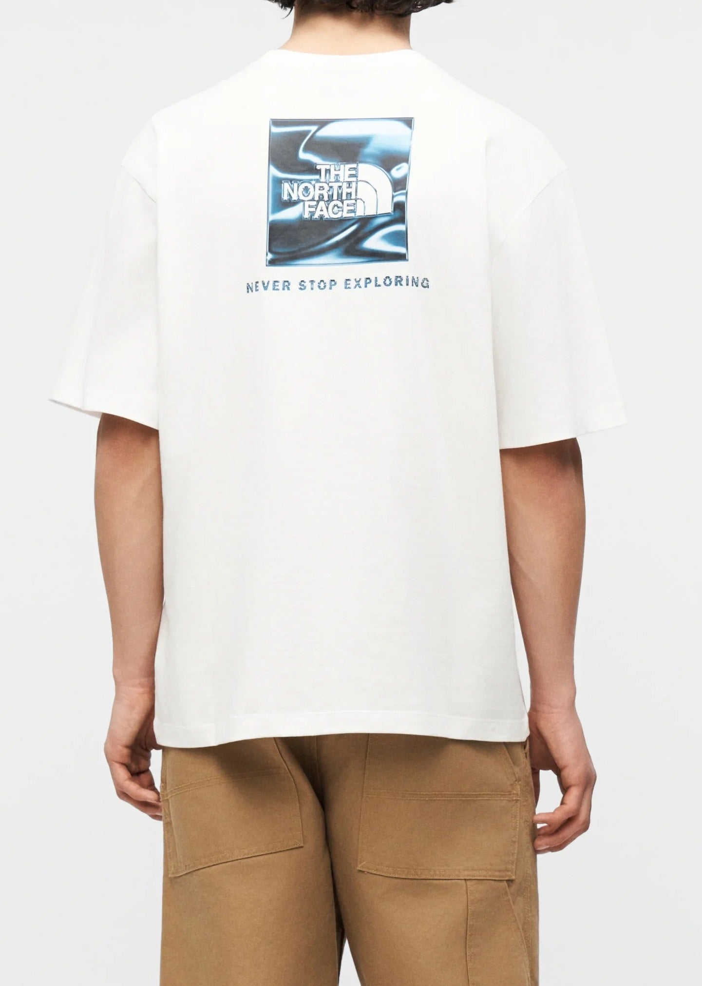 THE NORTH FACE T-Shirt Uomo LIQUID NSE BOX GRAPHIC OVERSIZED-Tnf White