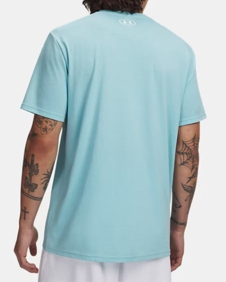 UNDER ARMOUR T-Shirt Uomo Left Chest Logo-Blue Haze