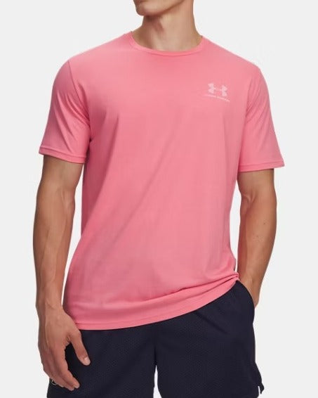 UNDER ARMOUR T-Shirt Uomo Left Chest Logo-Pink