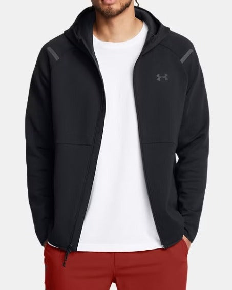 UNDE ARMOUR Felpa Uomo UNSTOPPABLE Full Zip-Black