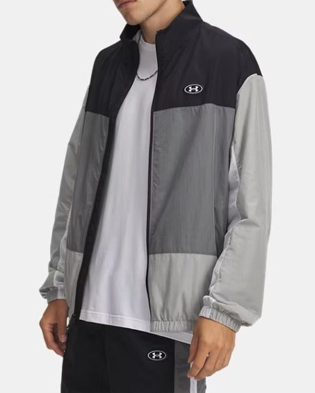 UNDER ARMOUR Giacca Uomo ICON WOVEN TRACK-Black/Clay Green/White