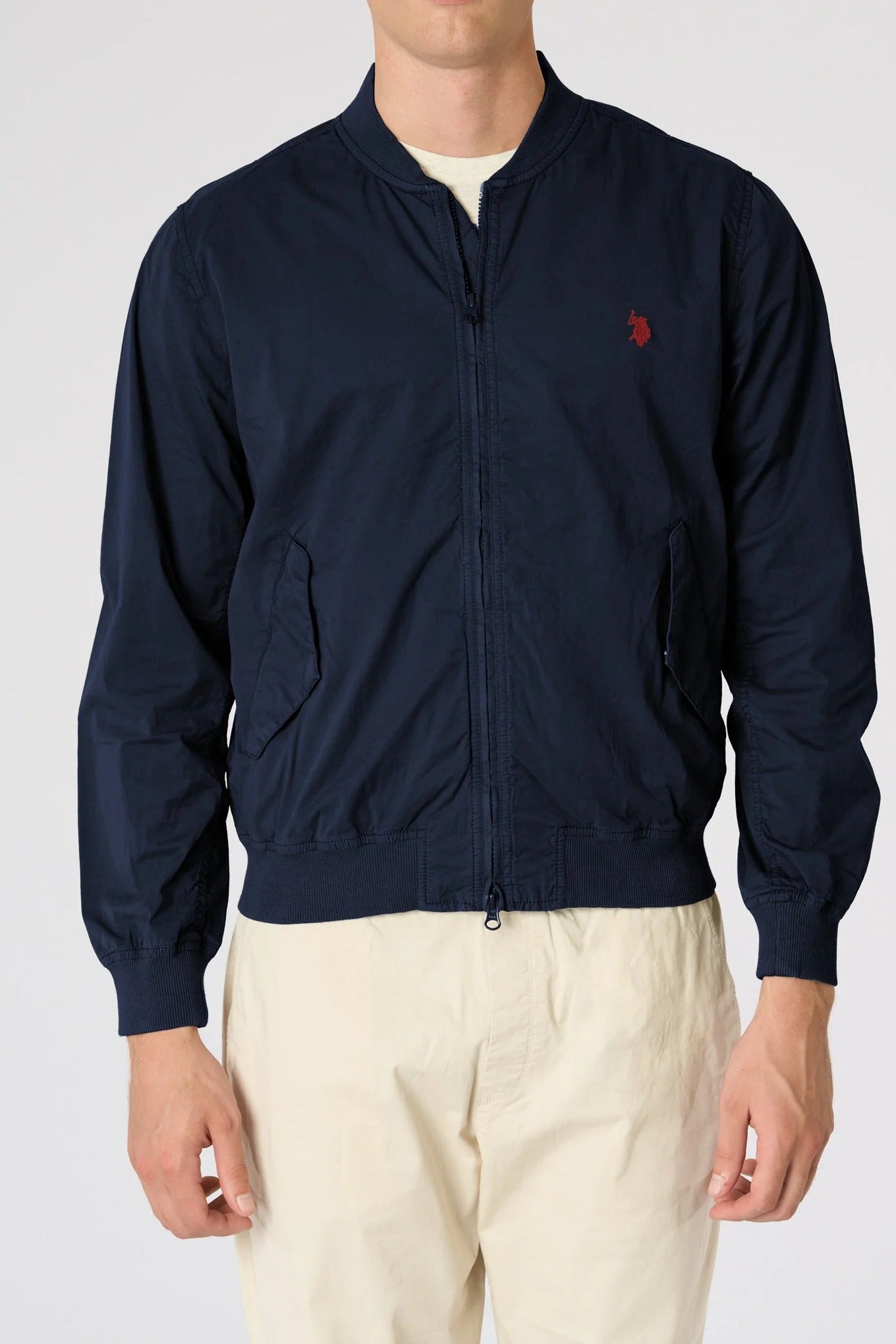 U.S. POLO ASSN. Giacca Uomo SAKAR BOMBER-Blu