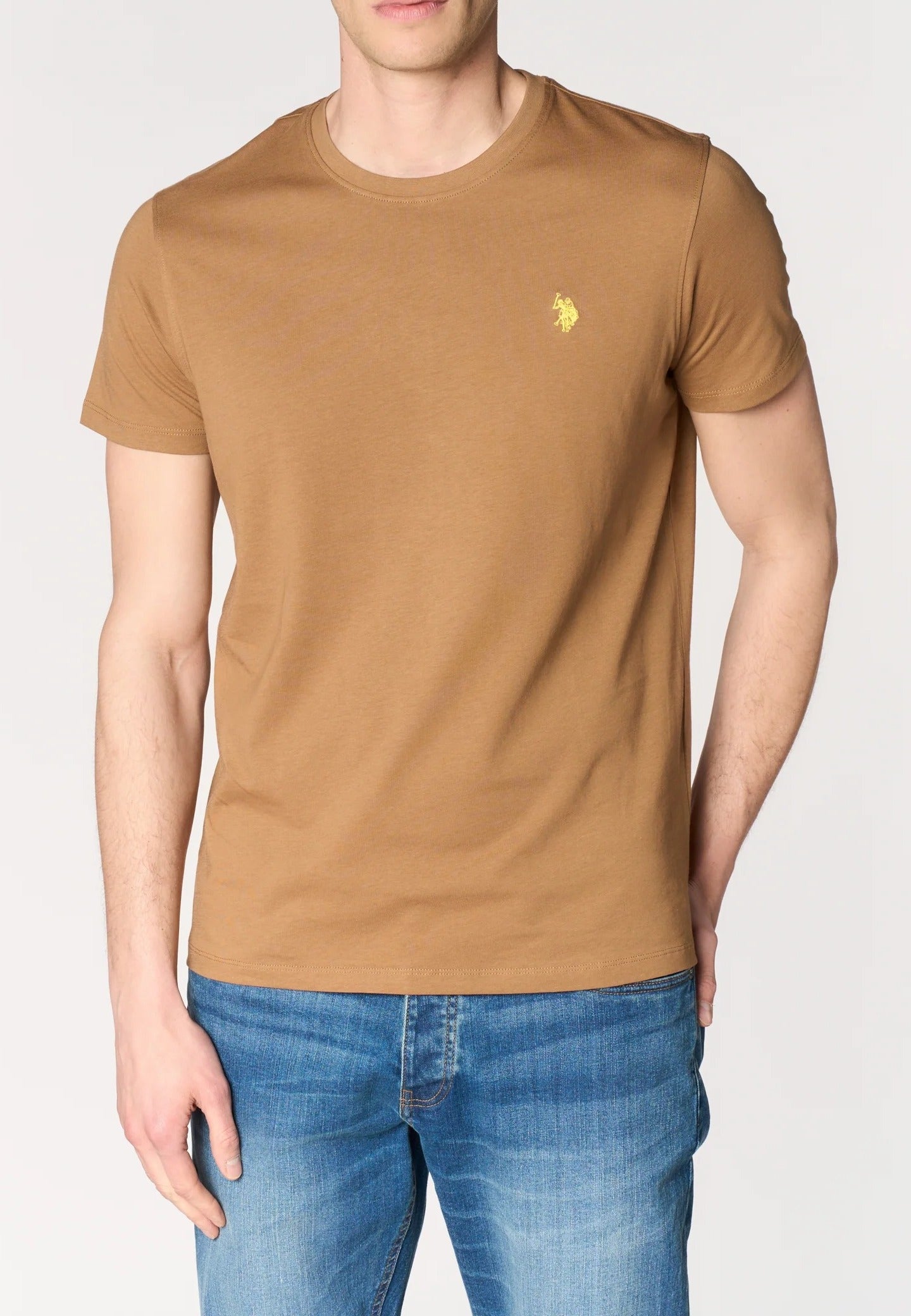 U.S. POLO ASSN. T-Shirt Uomo MICK BASIC-Marrone