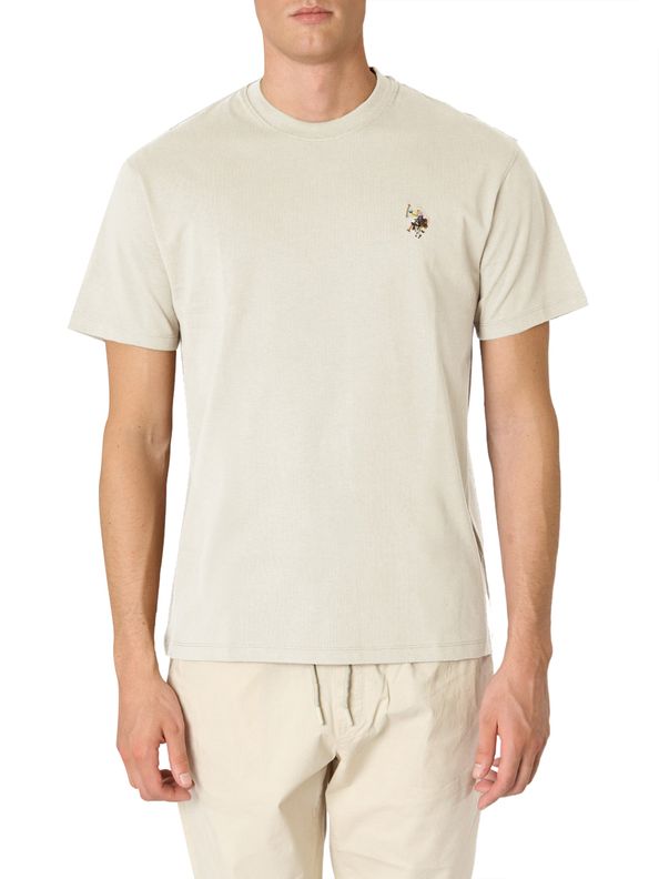 U.S. Polo ASSN. T-SHIRT Uomo CAIL SS CUSTOM-Beige