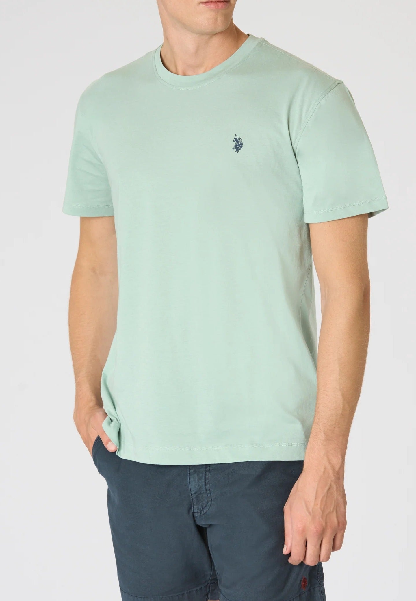 U.S. Polo ASSN. T-Shirt Uomo MAYN BASIC-Verde Acqua