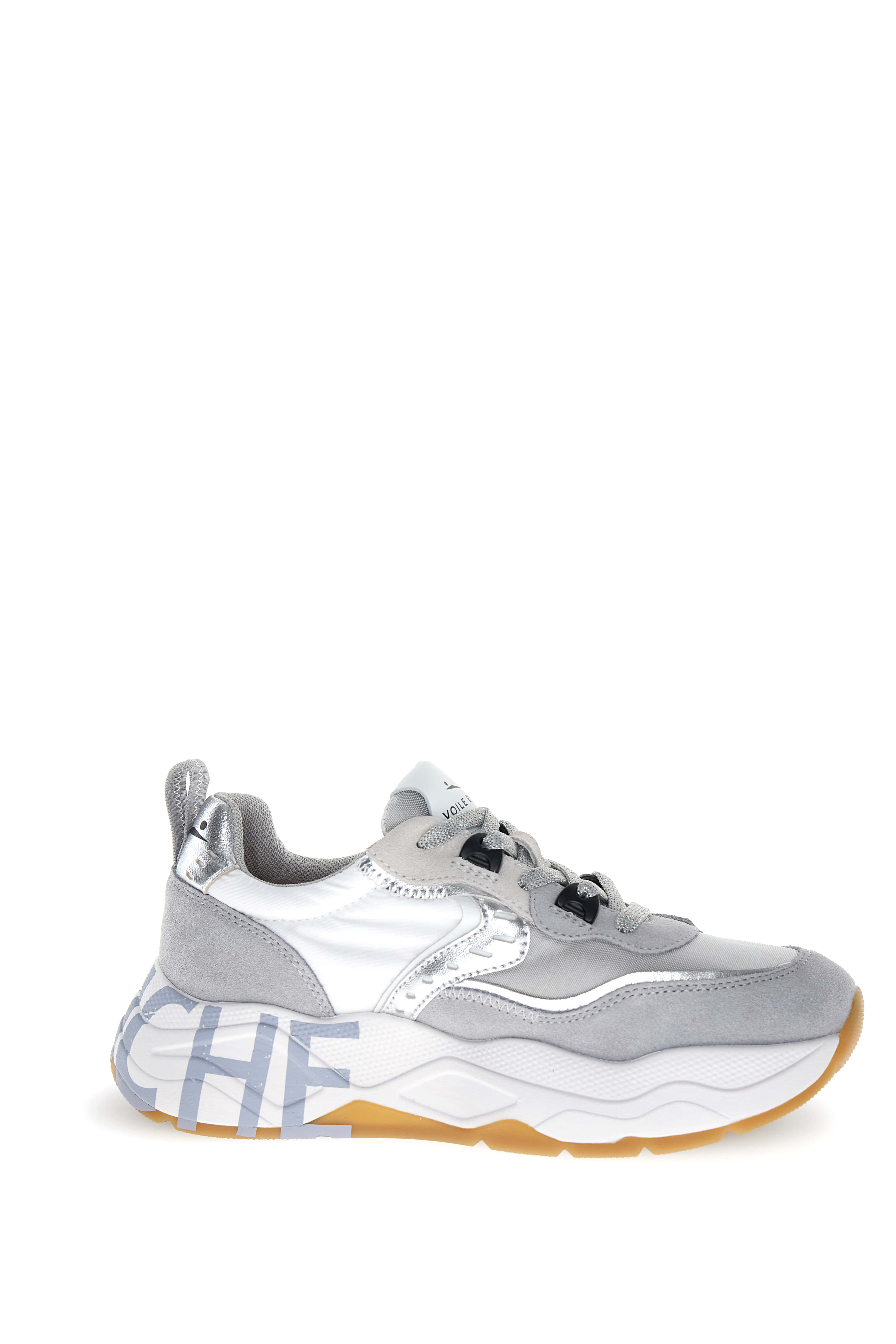 VOILE BLANCHE Sneaker Donna Club 105-Grigio/Argento