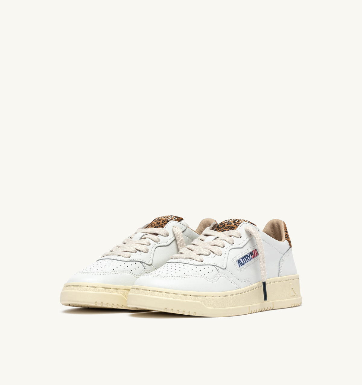 AUTRY Sneaker Donna Medalist Low-White Leo Print