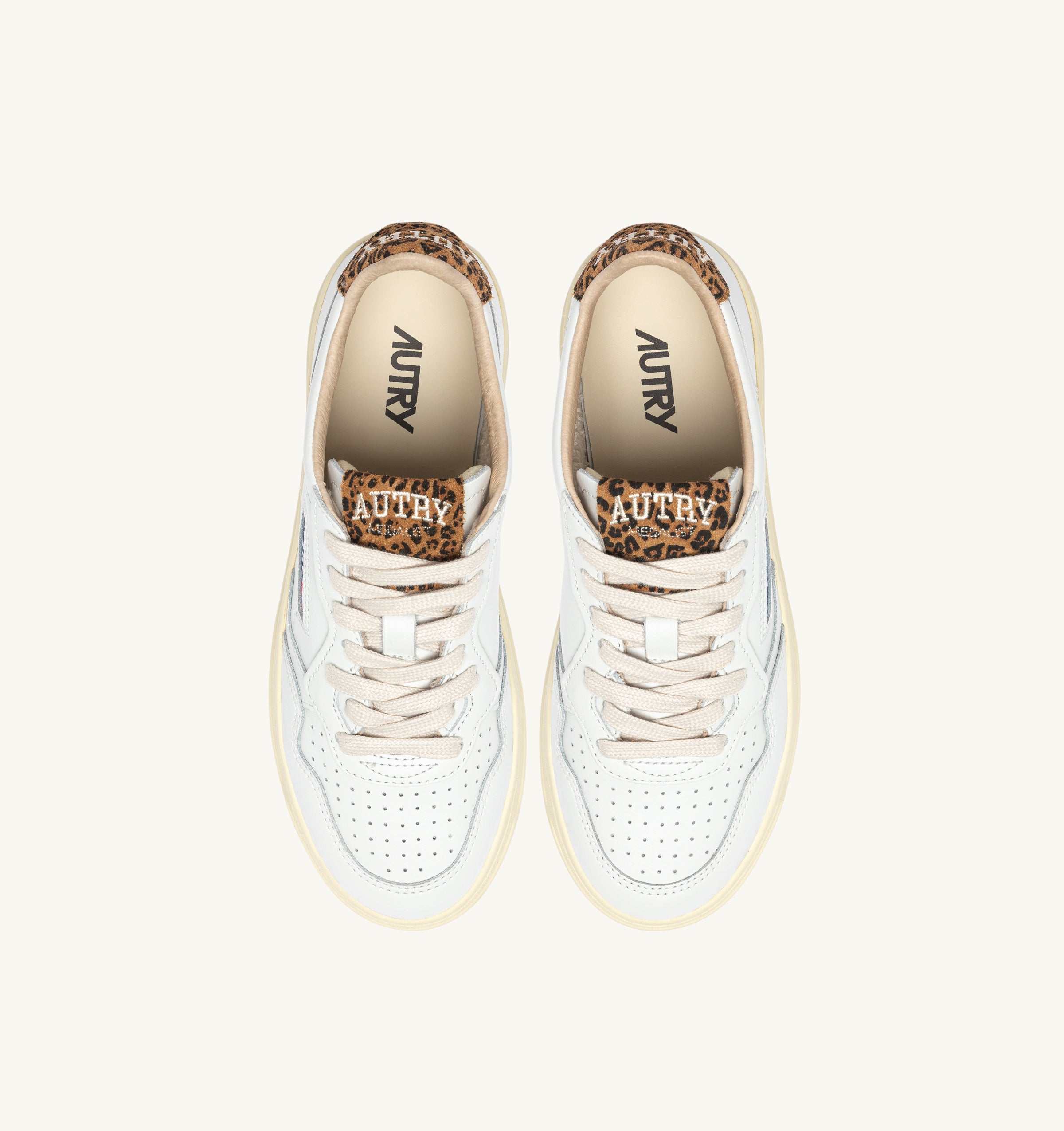 AUTRY Sneaker Donna Medalist Low-White Leo Print