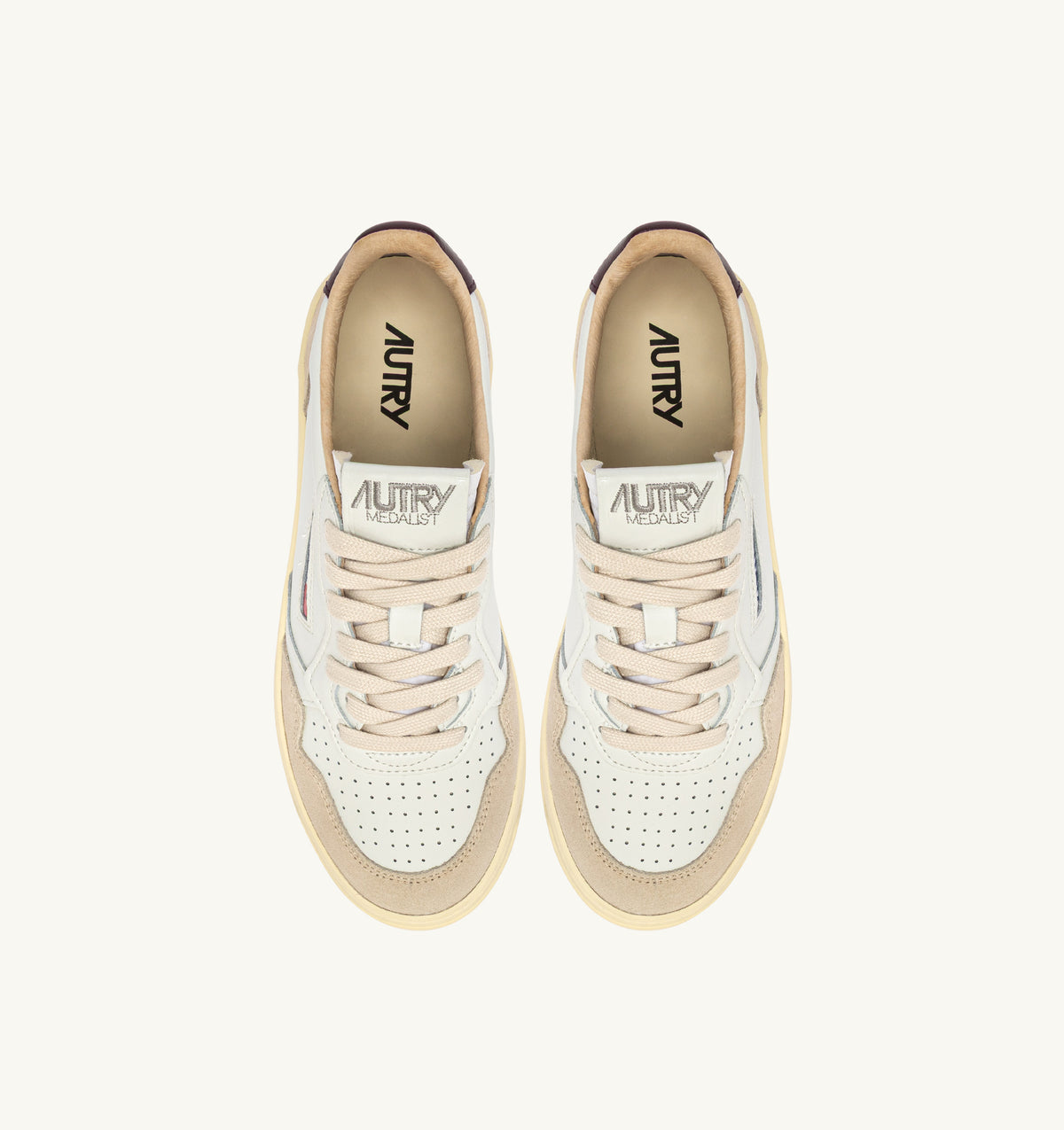 AUTRY Sneaker Donna Medalist Low-White Beige Vinaccia