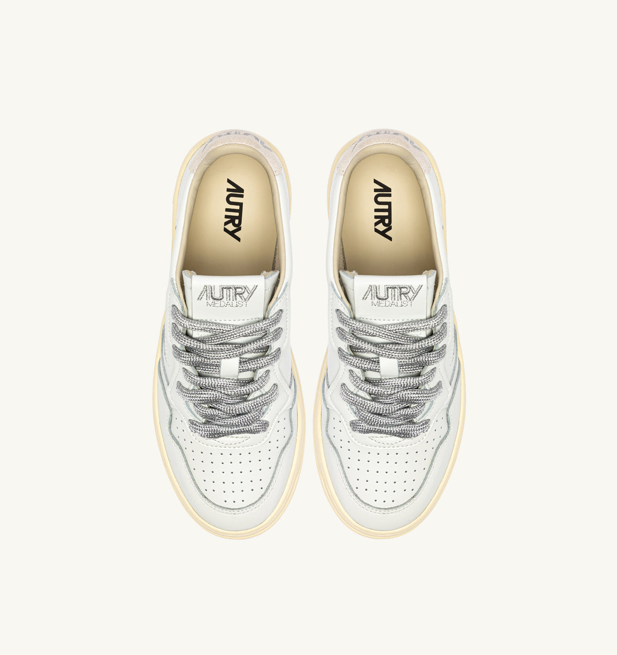 AUTRY Sneaker Donna Medalist Low-White Silver