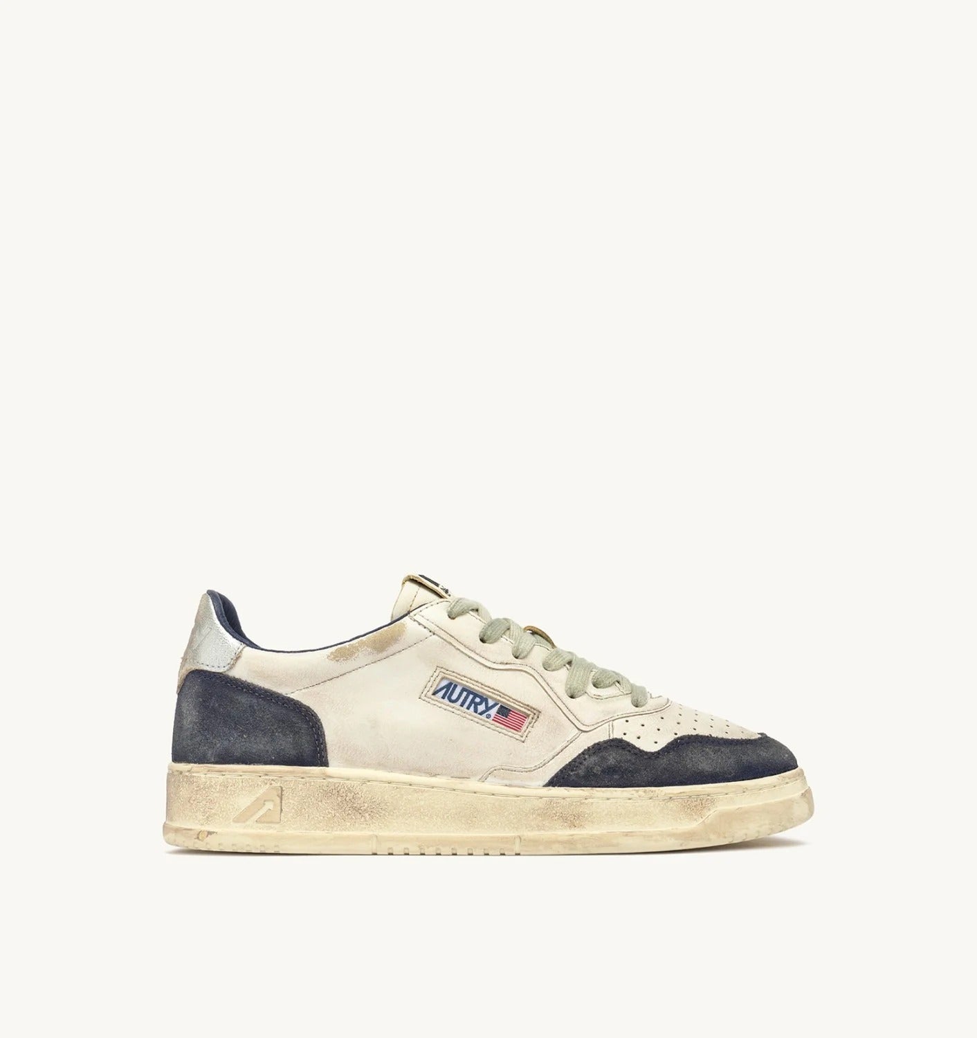 AUTRY Sneaker Uomo Medalist Low Super Vintage-Space Blue Silver