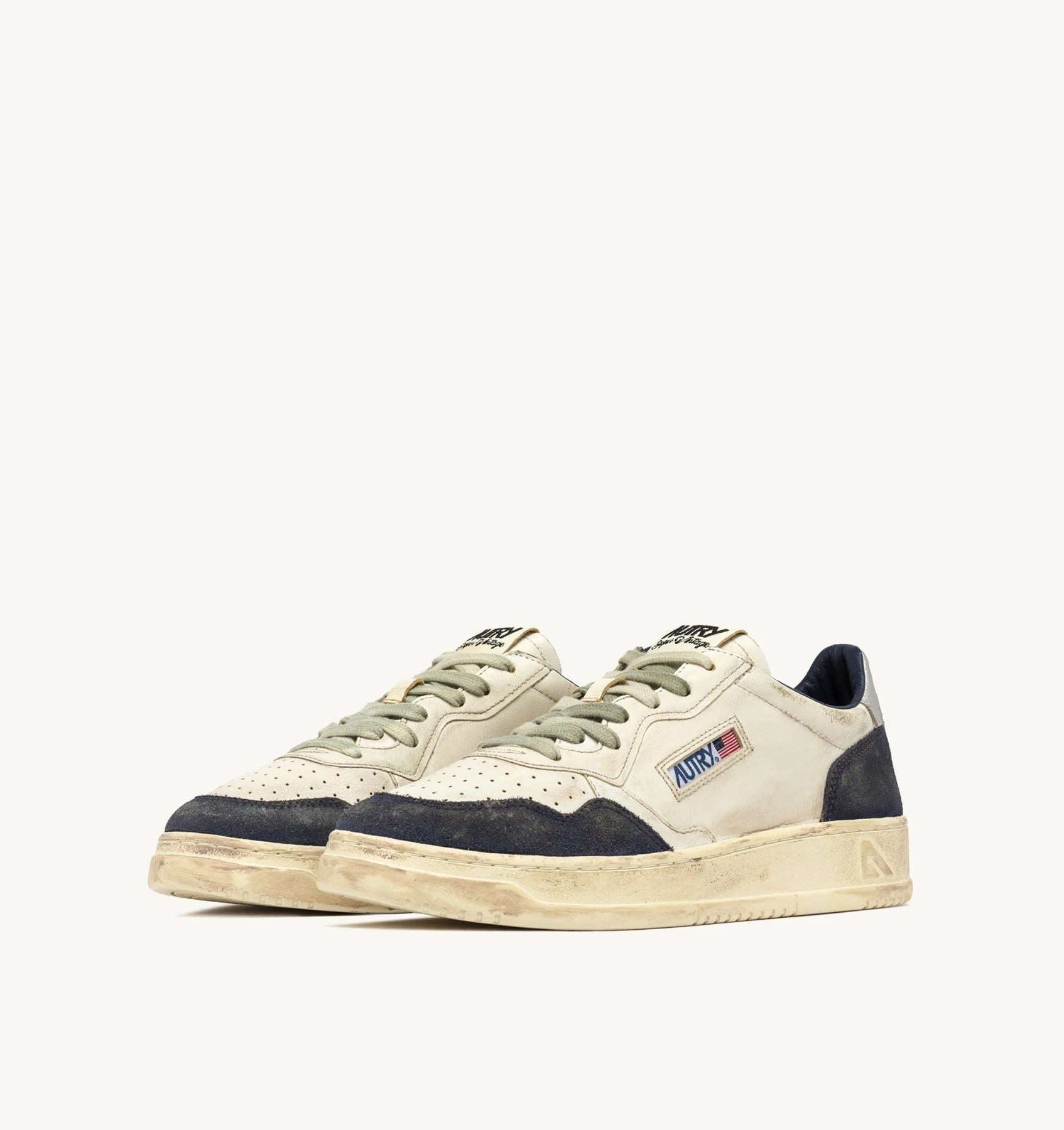 AUTRY Sneaker Uomo Medalist Low Super Vintage-Space Blue Silver