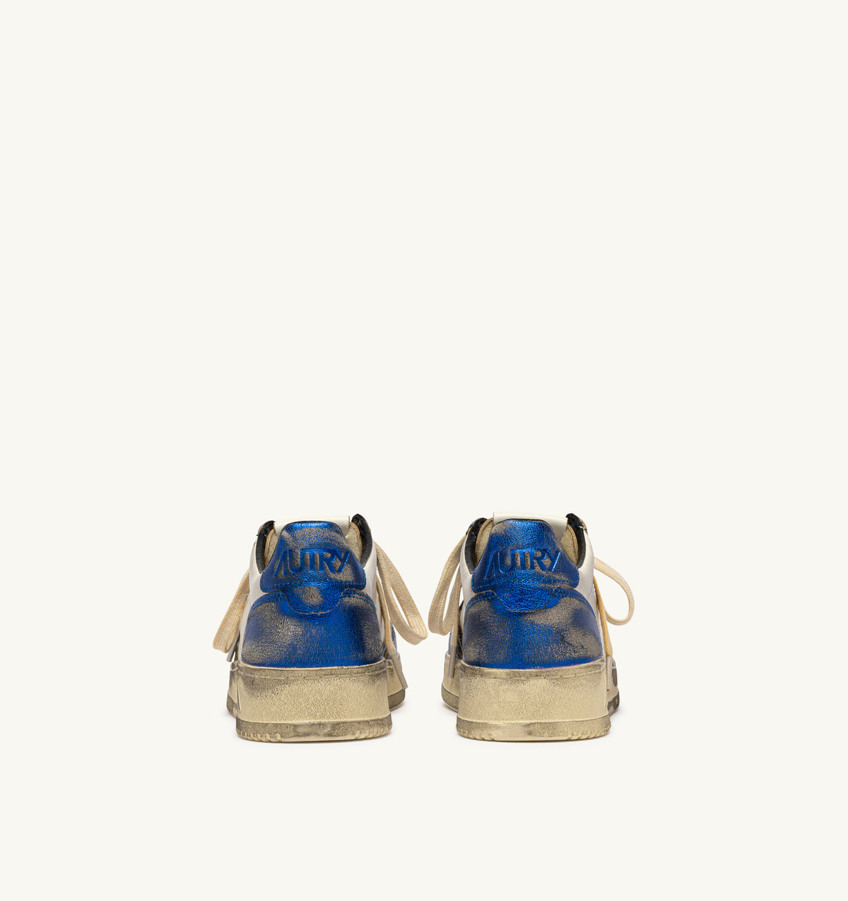 AUTRY Sneaker Uomo Medalist Low Super Vintage-White Space Blue Blue