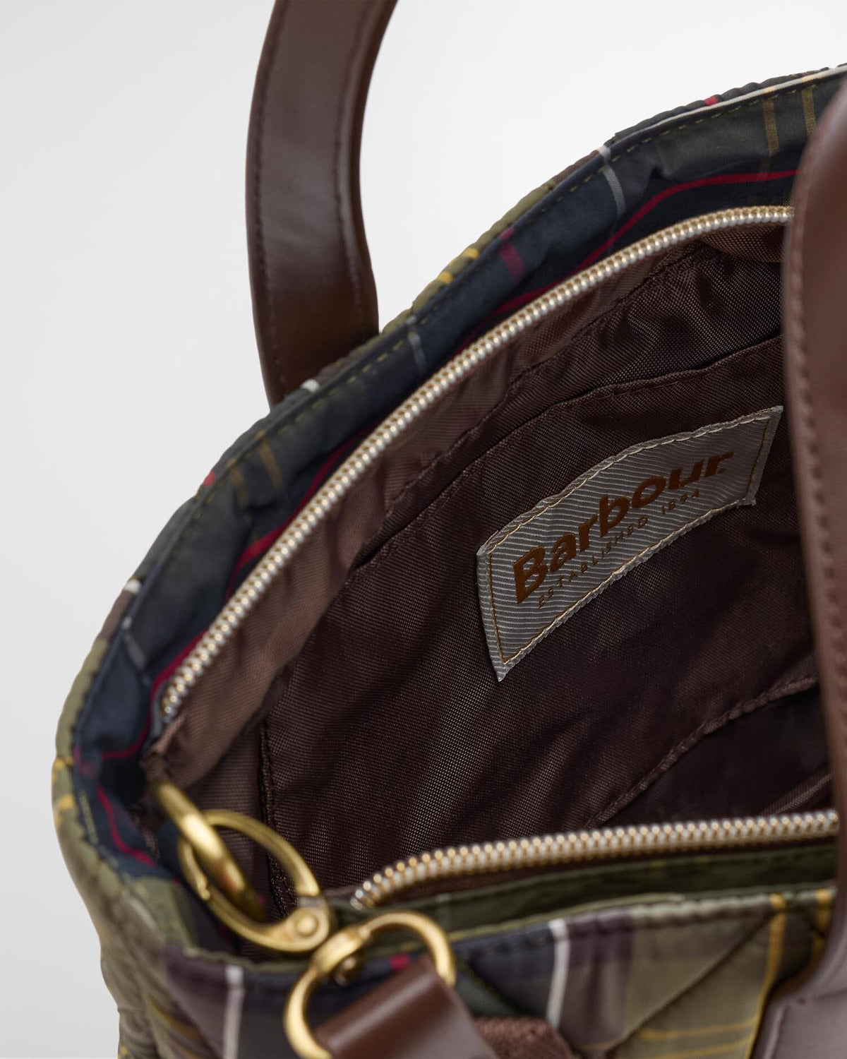 BARBOUR Borsa Donna Mini Quilted Tote Bag-Classic Tartan