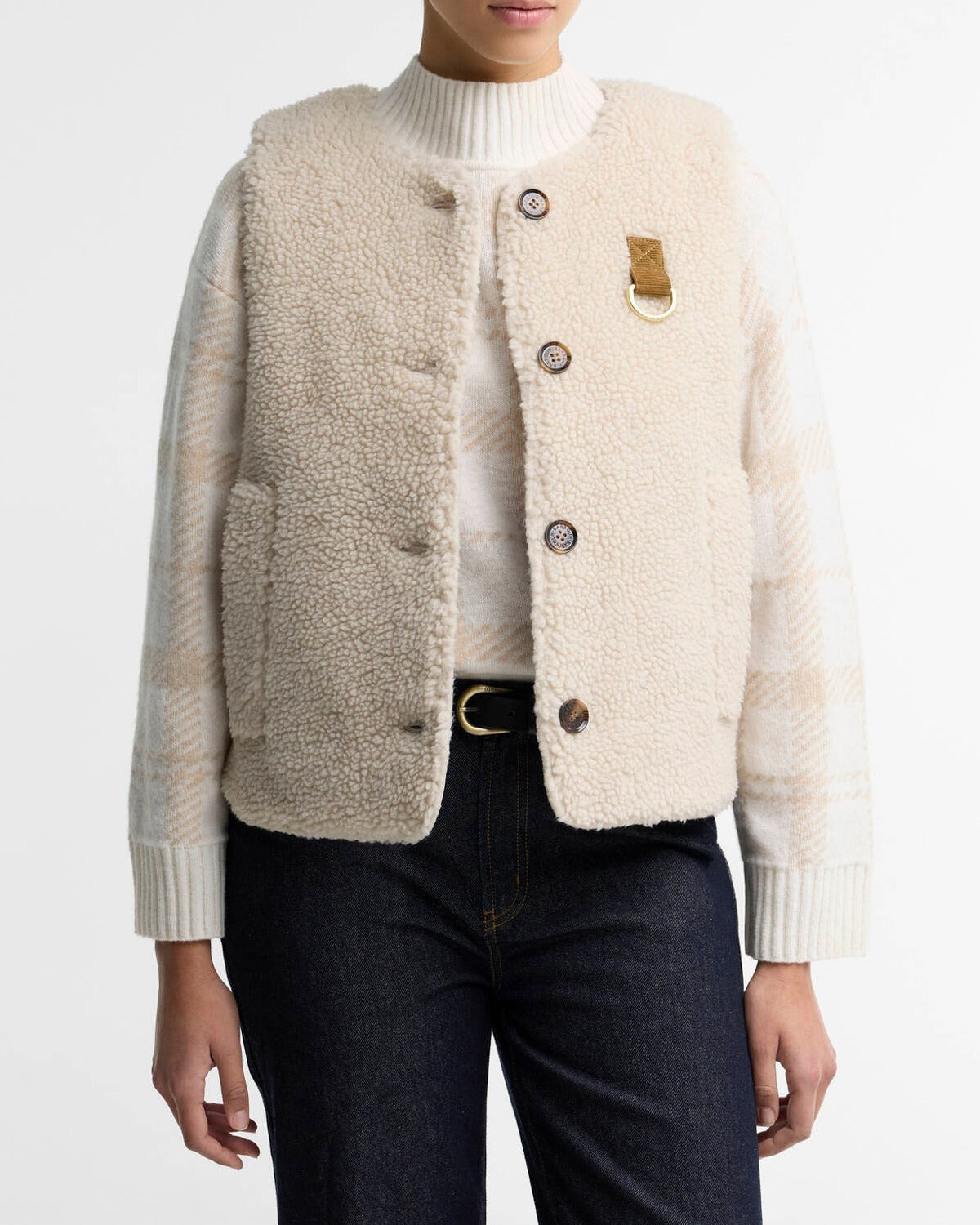BARBOUR Gilet Donna BOWES-Ecru
