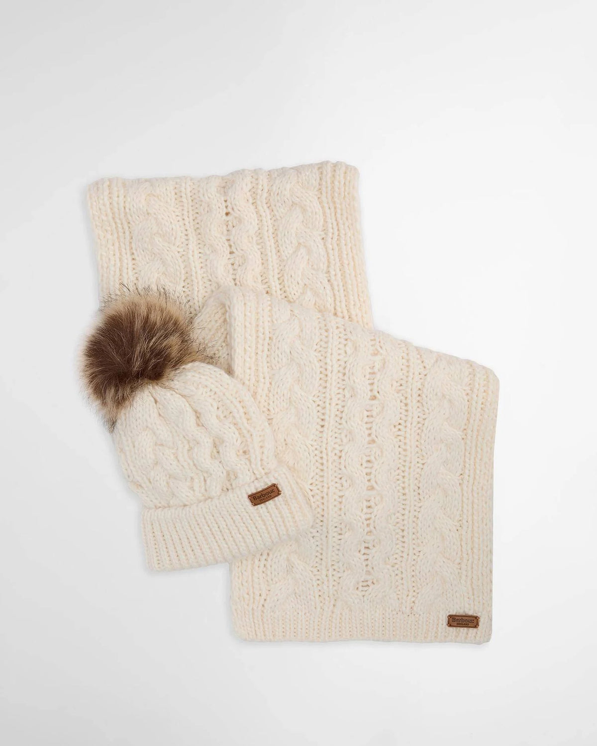 BARBOUR Set Donna Berretto Sciarpa PENSHAW-Cloud