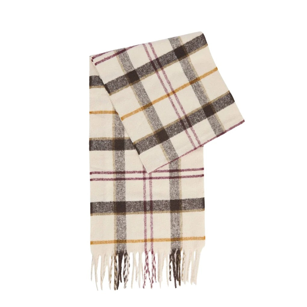 BARBOUR Set Donna Berretto Sciarpa OLIVIA-Light Muted Tartan