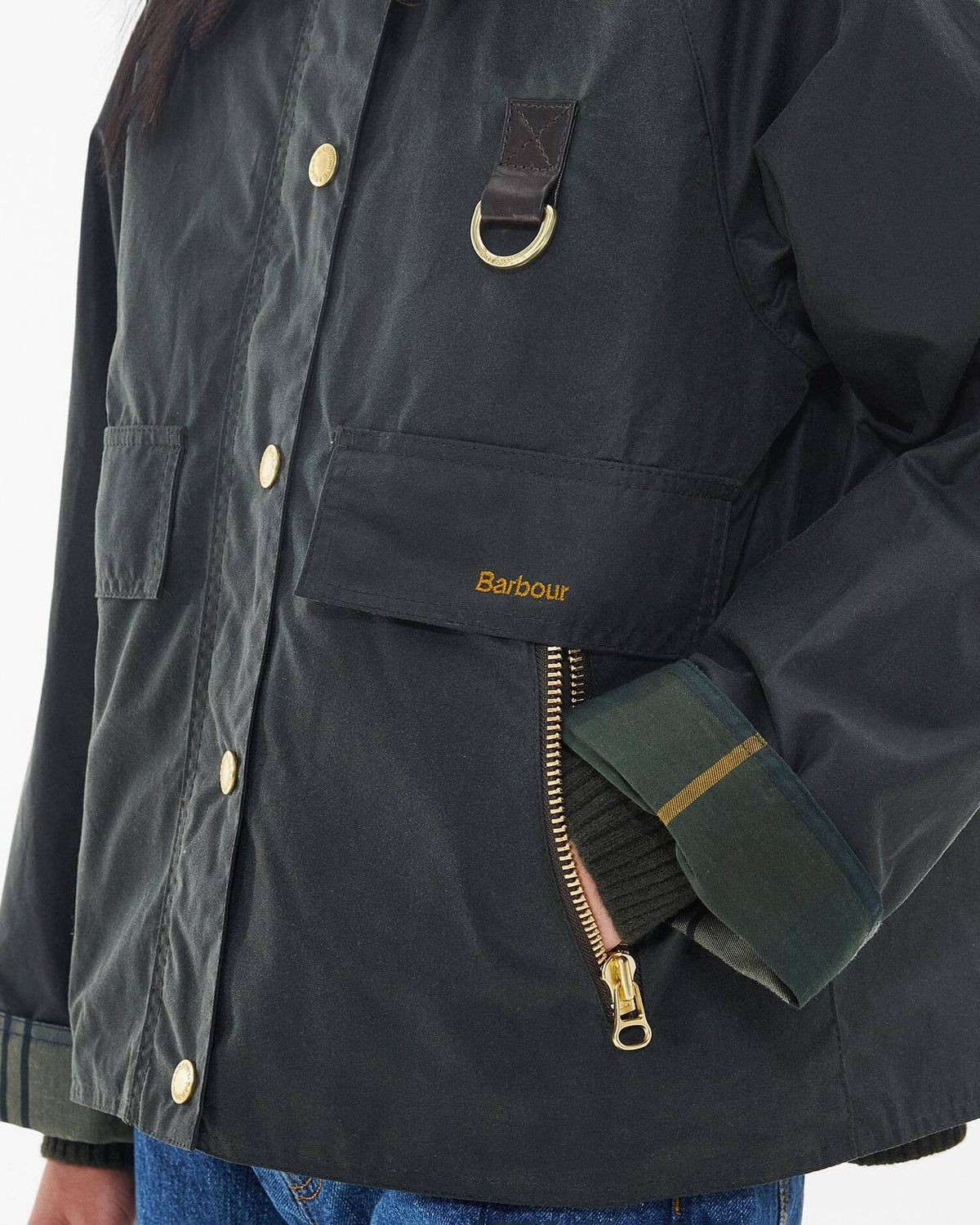 BARBOUR Giacca Donna Catton Wax-Sage Ancient