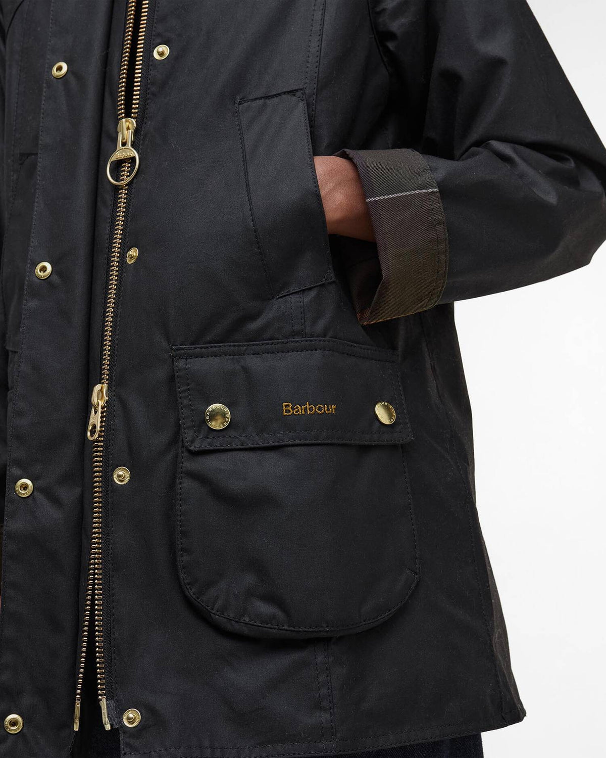 BARBOUR Giacca Donna Modern Beadnell Wax-Black Classic